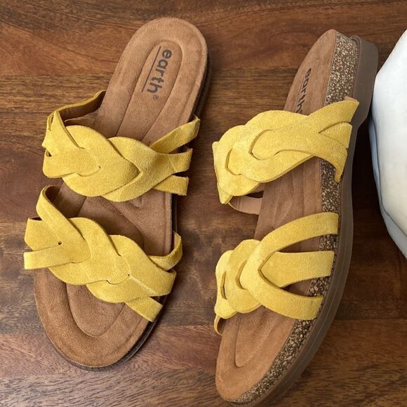 Earth Desty Round Toe Woven Casual Slip-on Sandals Size 8 New - Picture 10 of 10